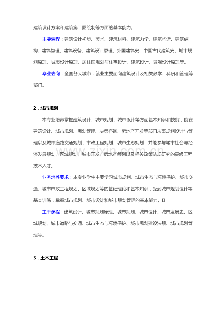 大学专业介绍之土建类1(建筑学、城市规划、土木工程).doc_第2页