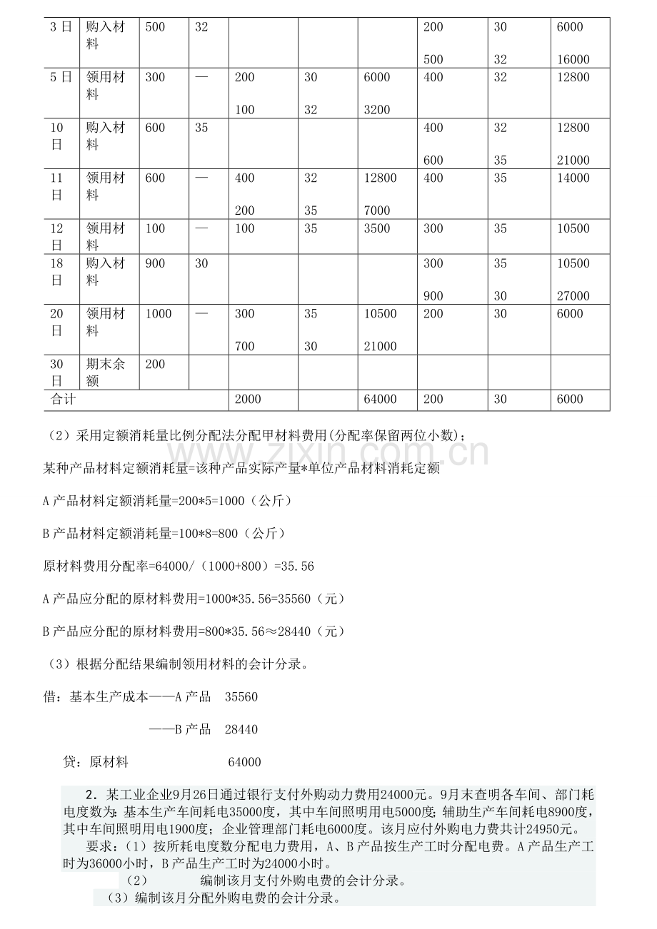 成本会计课程第一次网上形成性考核任务.doc_第2页