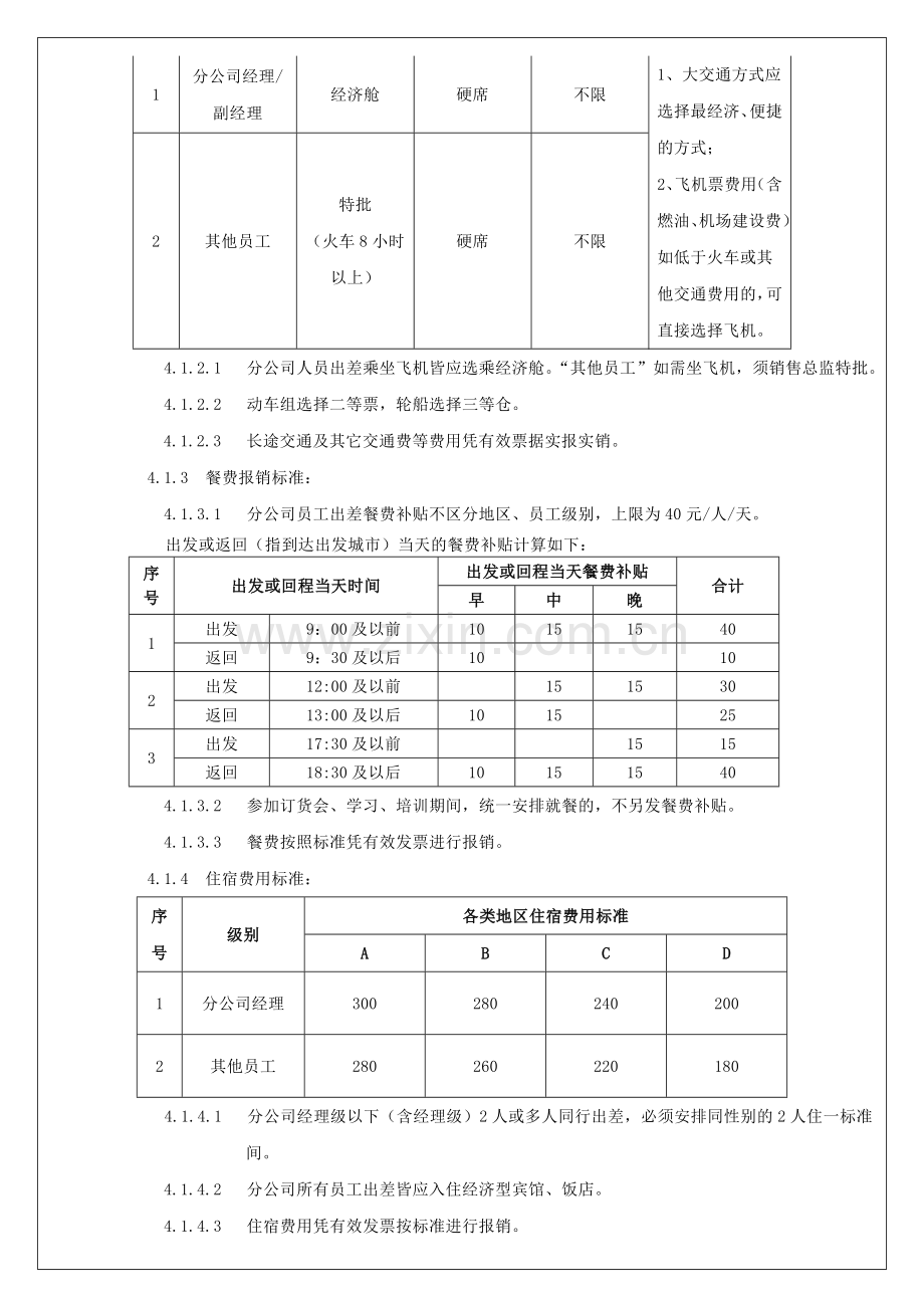 营销分公司员工出差及报销制度20110805.doc_第2页