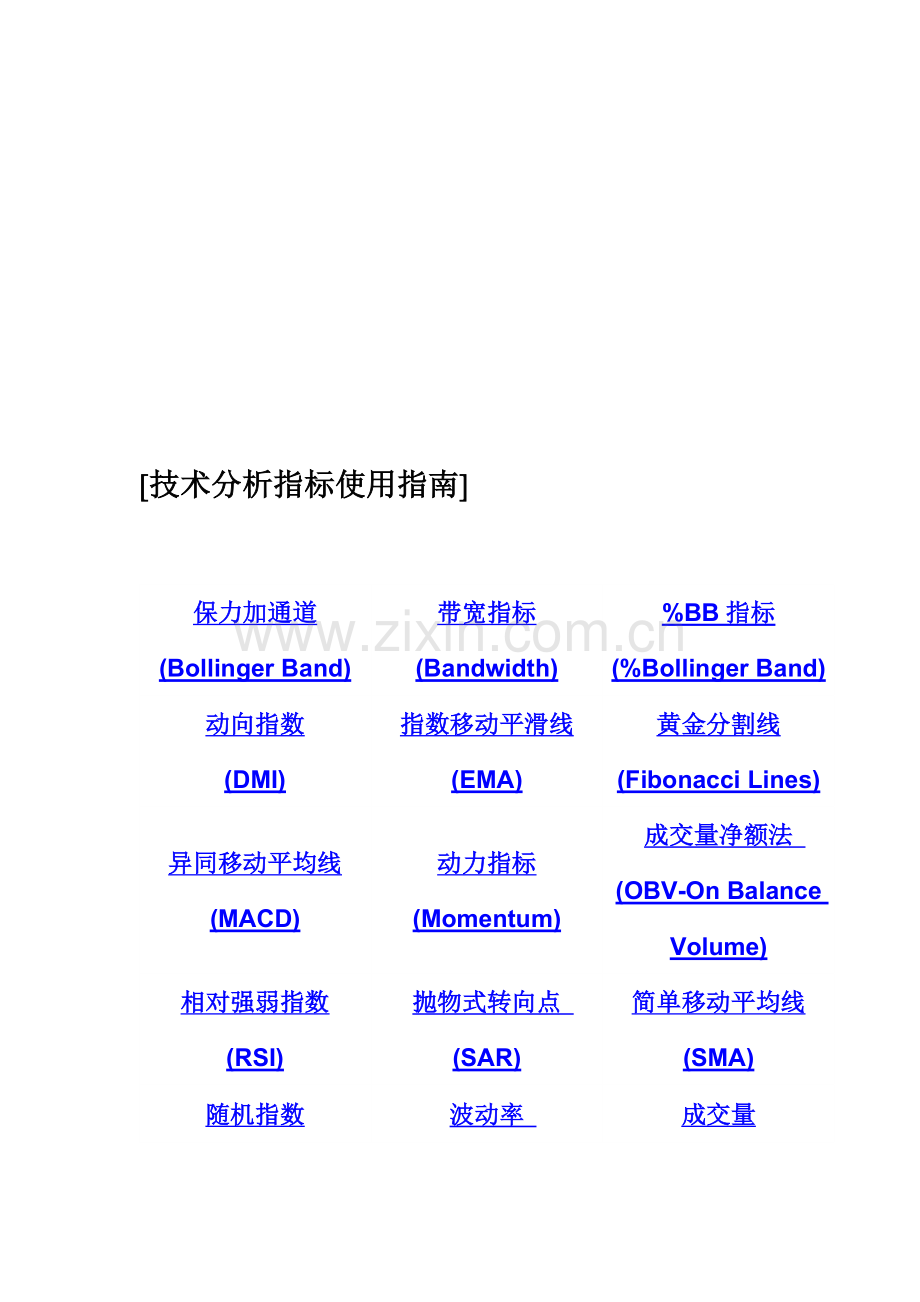 技术分析指标使用指南.doc_第1页