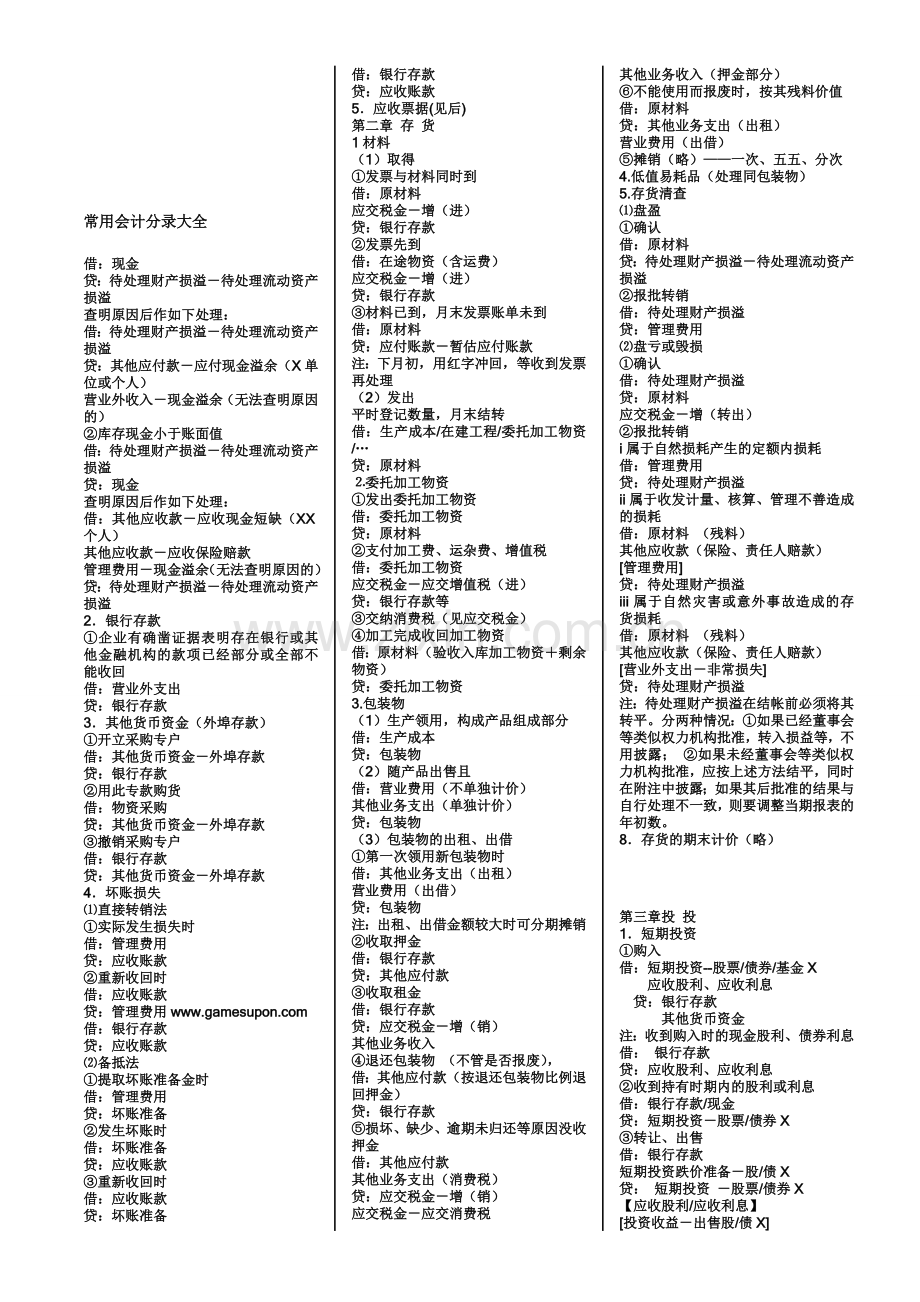 家家会计分录大全常用的.doc_第1页