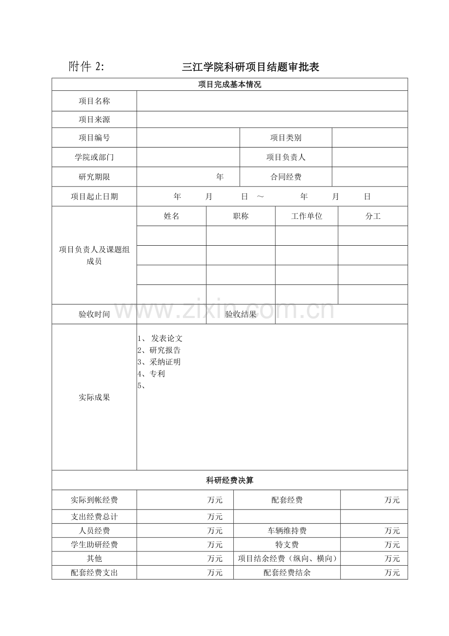 学院科研项目结题审批表.docx_第1页