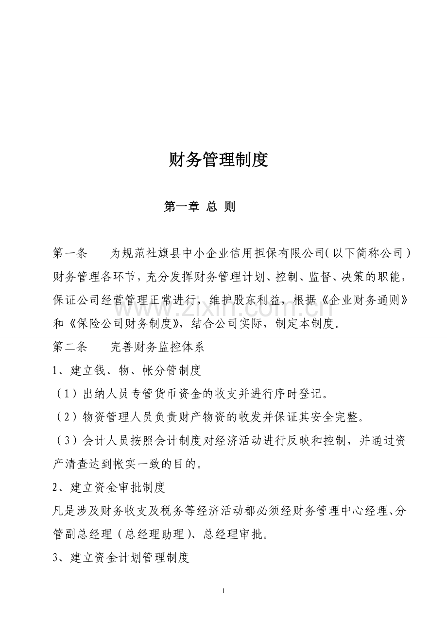 担保公司财务制度896425.doc_第1页