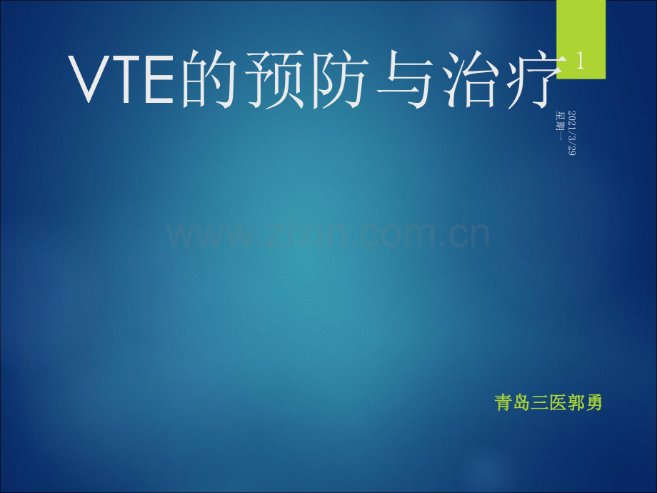 VTE的预防与治疗.ppt_第1页