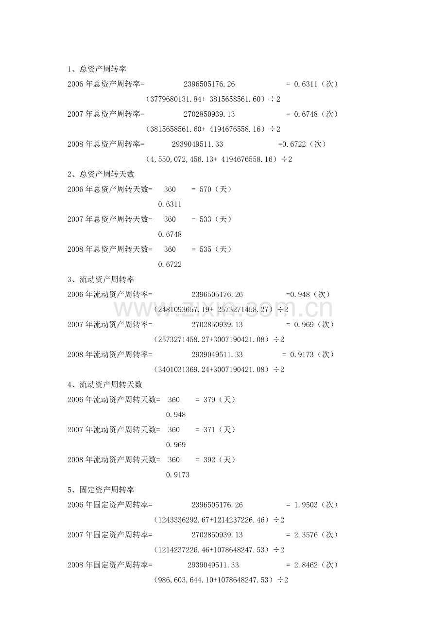 财务报表分析作业二-同仁堂资产运用效率分析.doc_第3页