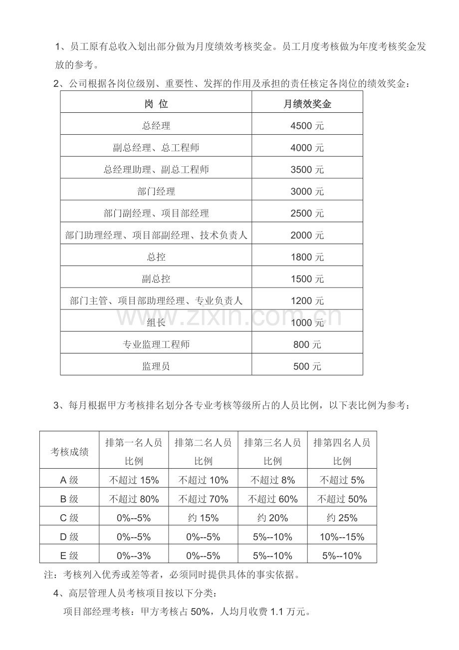 绩效考核规定(管理层).doc_第2页