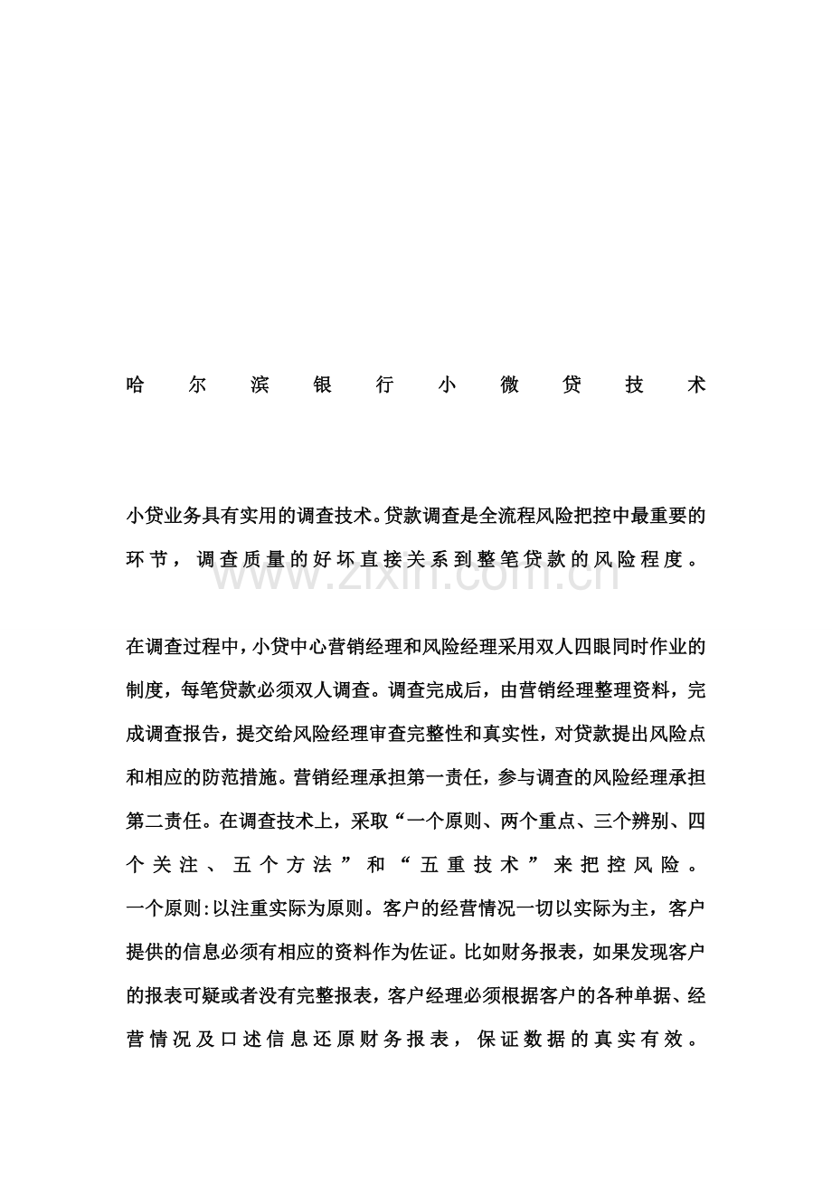 哈尔滨银行小微贷技术.doc_第1页