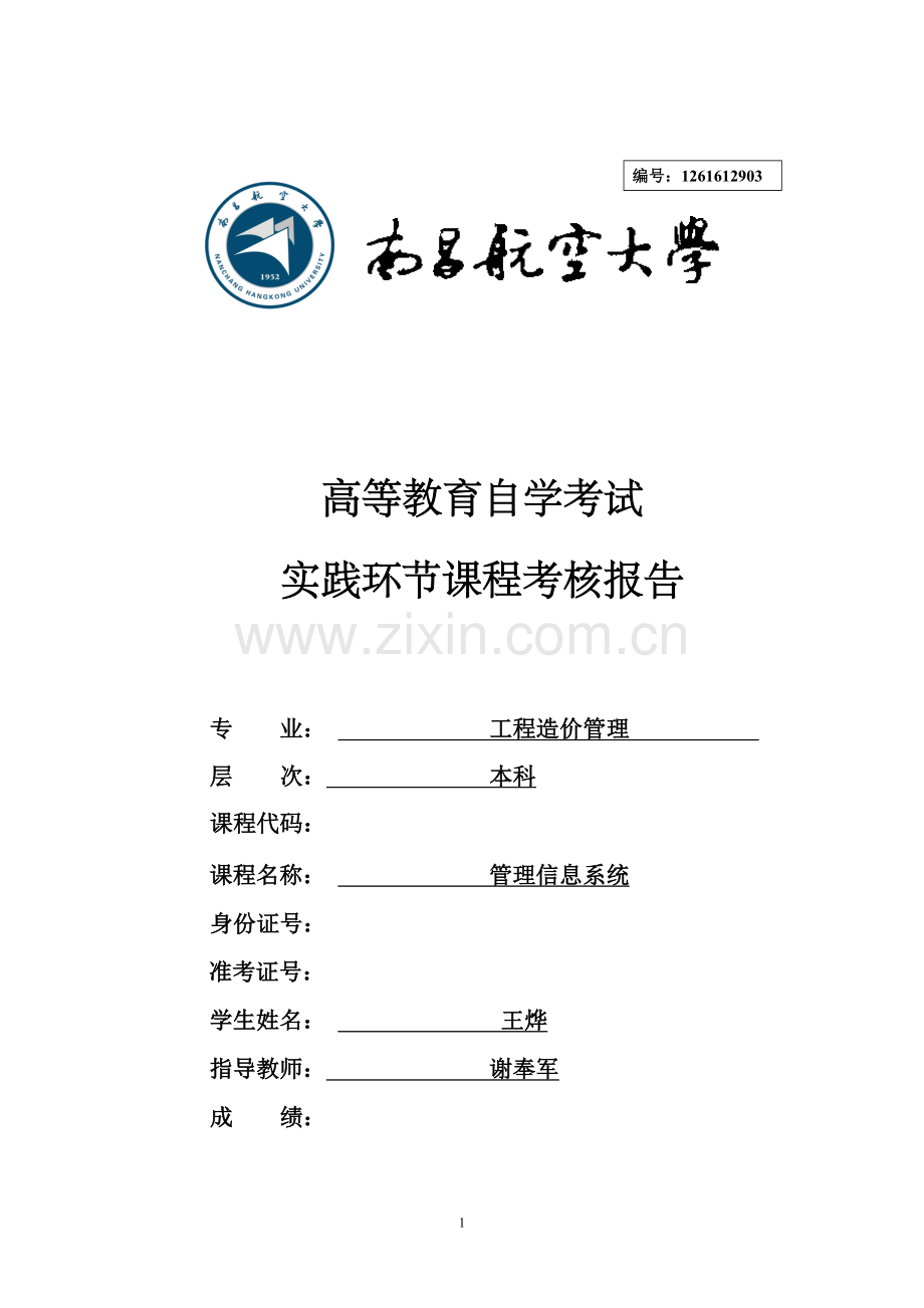 管理信息系统实践报告.doc_第1页