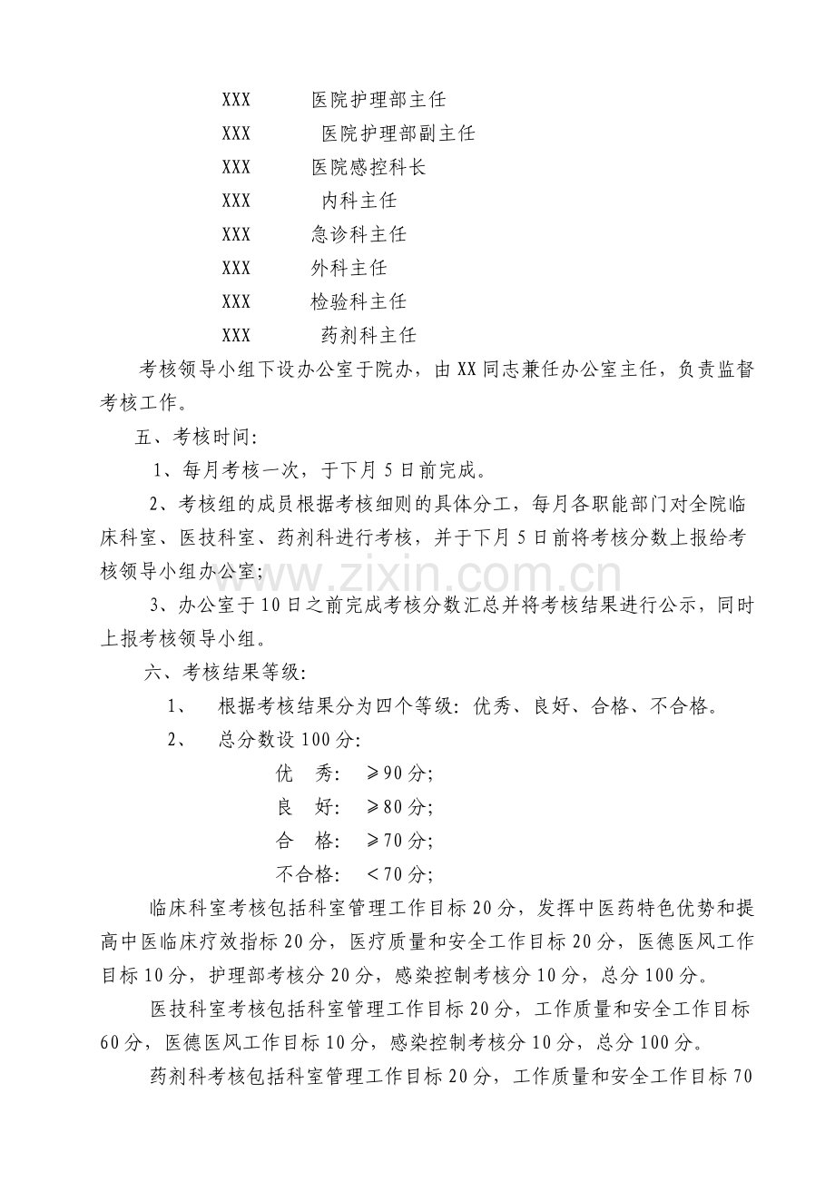 县中医院科室综合目标考核实施方案.doc_第2页