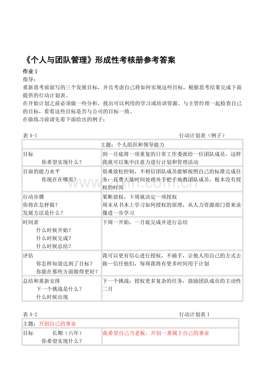 《个人与团队管理》形成性考核册参考答案.doc_第1页