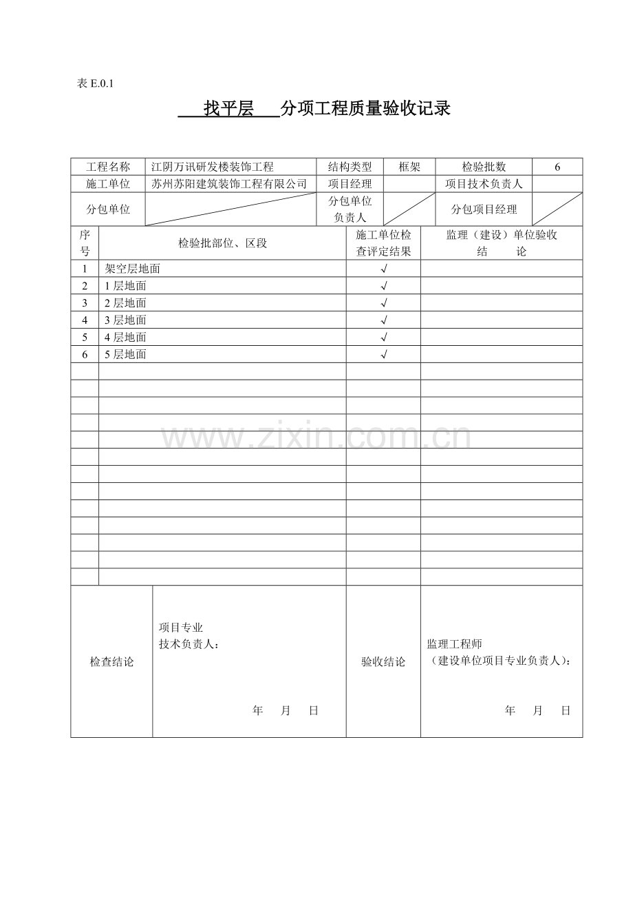 装饰工程分部分项检验批质量验收记录表.doc_第2页