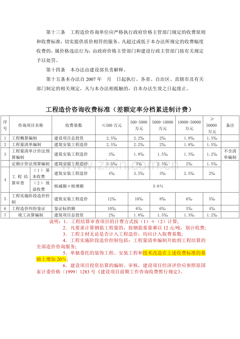 工程造价咨询服务收费标准(征求意见稿).doc_第3页