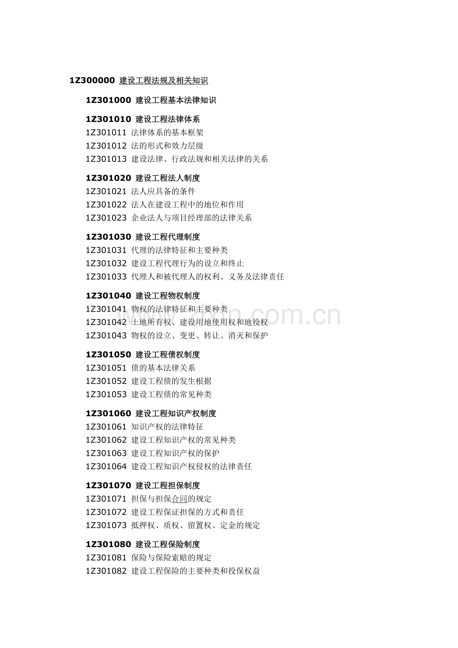 2012建设工程法规及相关知识考试大纲.doc_第1页