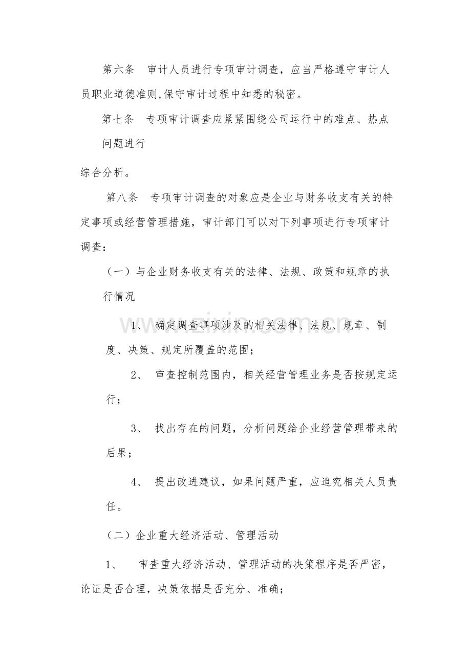 国有公司专项审计调查实施办法(暂行)-模版.docx_第2页