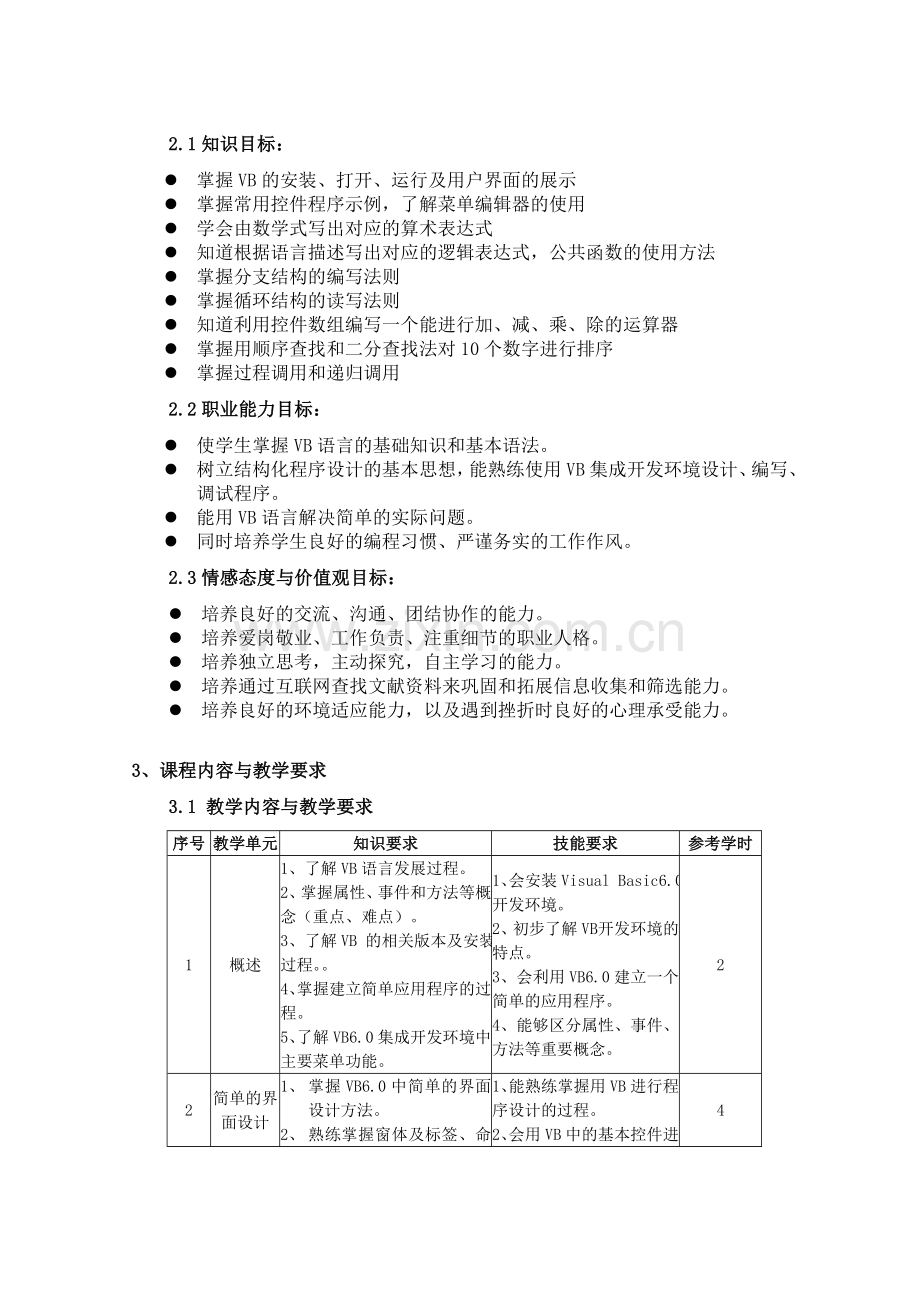 《VB程序设计》课程标准.doc_第2页