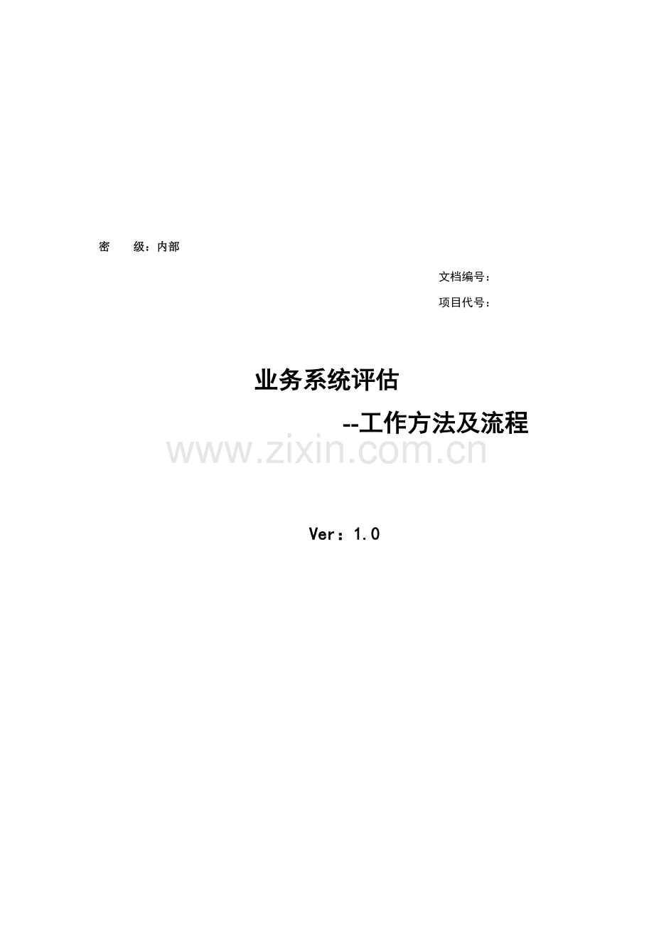 业务系统评估工作方法及流程v1.doc_第1页