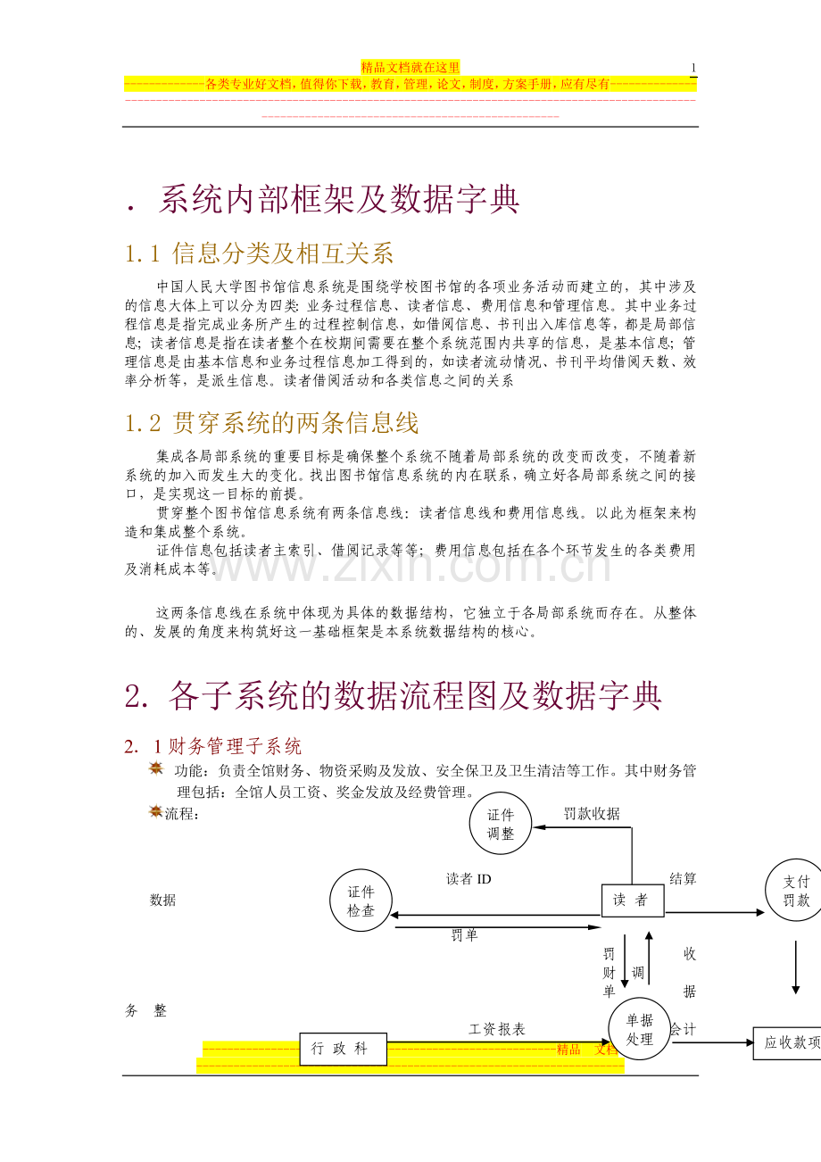 图书馆管理系统课程设计报告书.doc_第1页