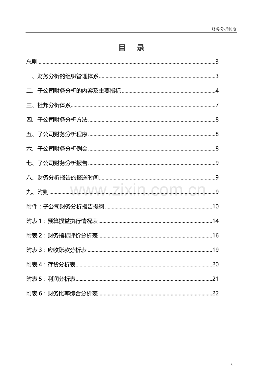 集团子公司财务分析制度与分析报告提纲模版.doc_第3页