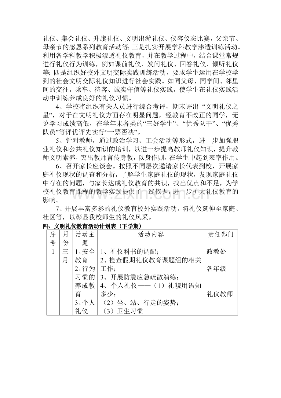 下学期礼仪教育实施方案.doc_第3页