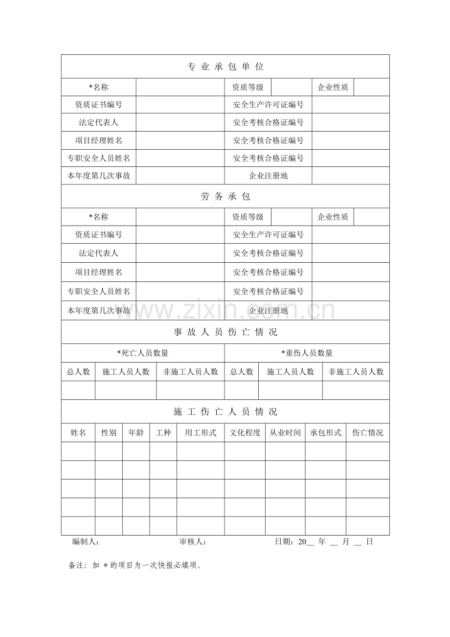 工程建设安全事故快报表.doc_第3页