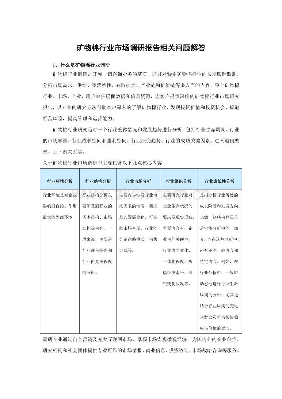 中国矿物棉市场专项调查及未来五年发展定位分析报告.doc_第3页