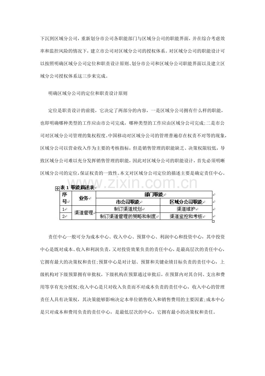 移动电信行业分公司职能设计.doc_第2页