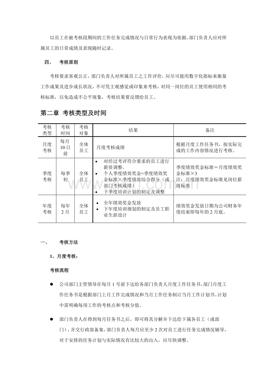 公司绩效考核及岗位管理办法.doc_第2页