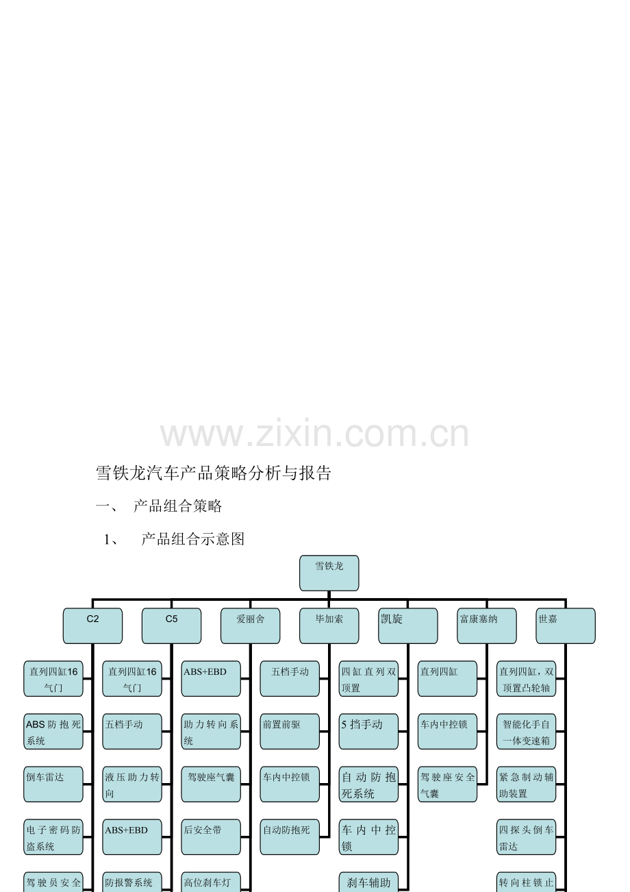 雪铁龙-组合与策略分析报告--陈晨.doc_第1页