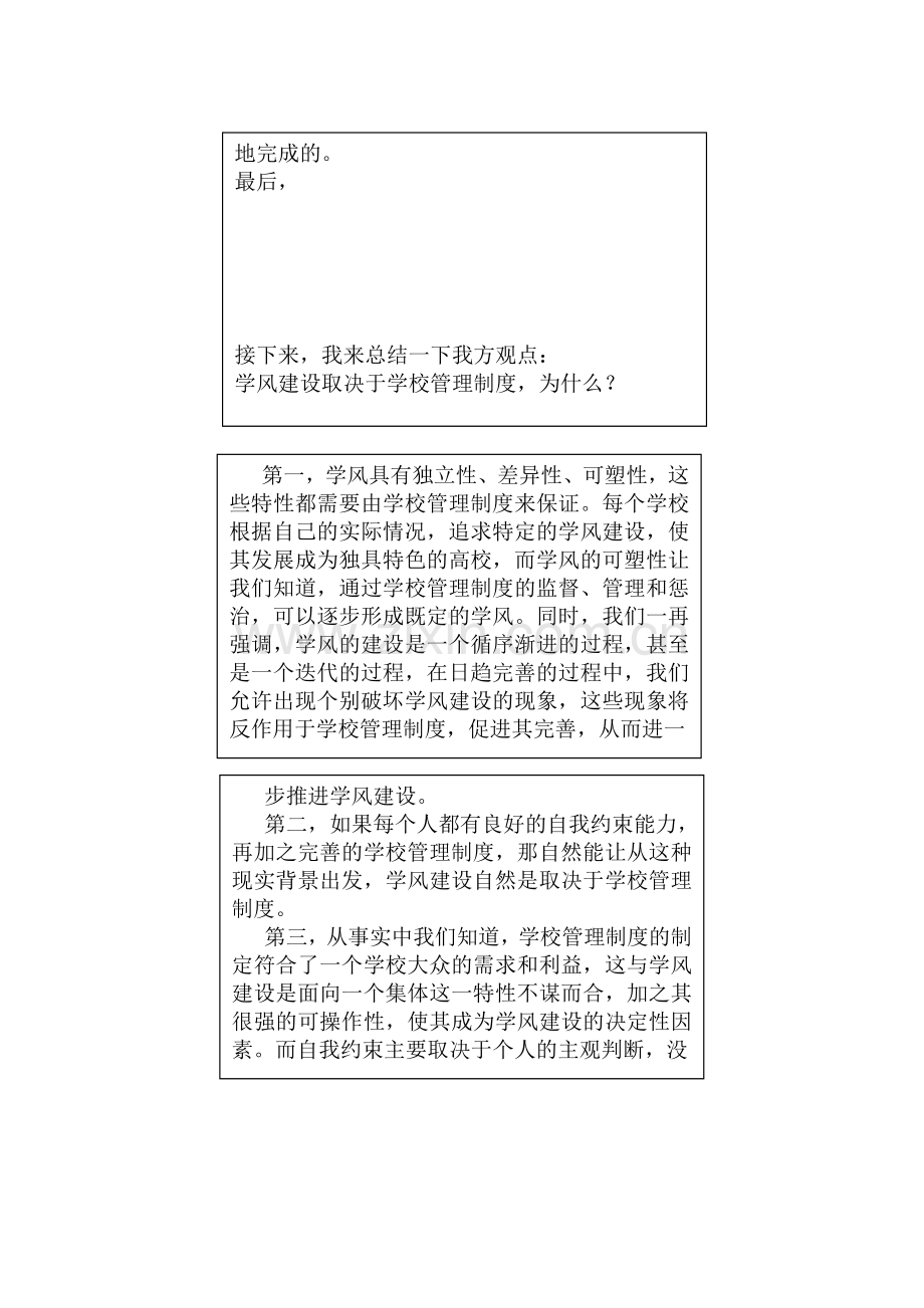 学风建设取决于学校管理制度辩论赛四辩陈词.doc_第2页