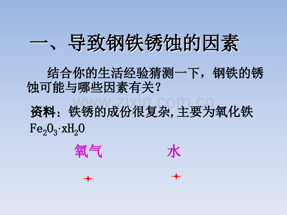 九年级化学全册-第9单元-金属-第三节-钢铁的锈蚀与防护课件-鲁教版.ppt_第3页