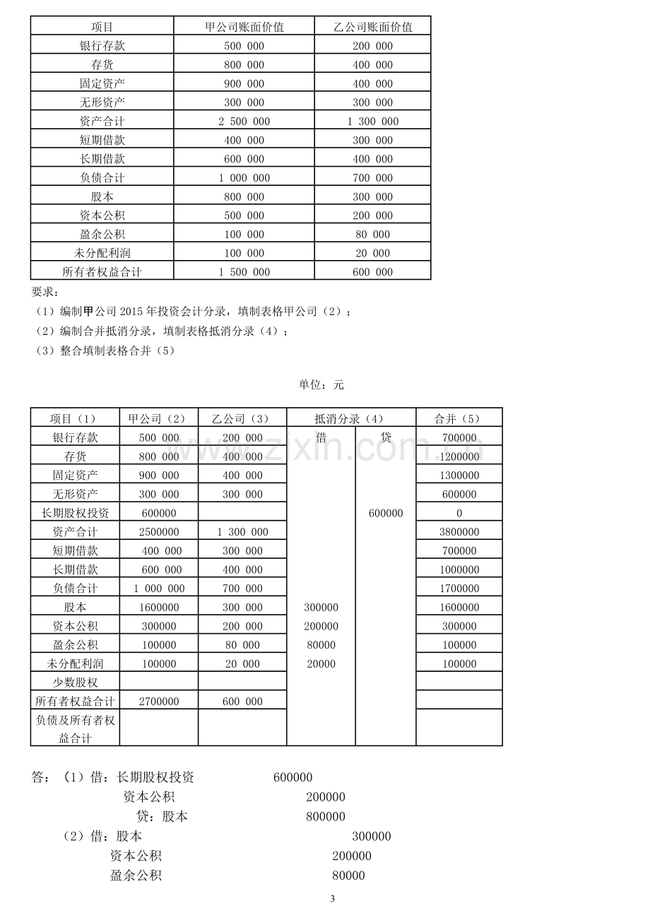 《高级财务会计》考试大作业.doc_第3页