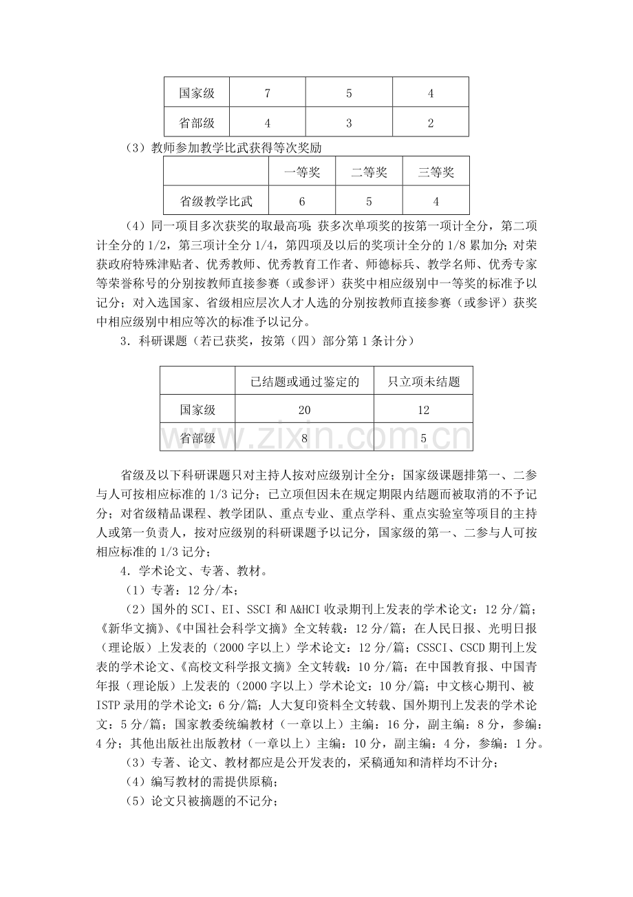 大学人文科技学院青年骨干教师培养对象选拔量化标准模版.docx_第2页