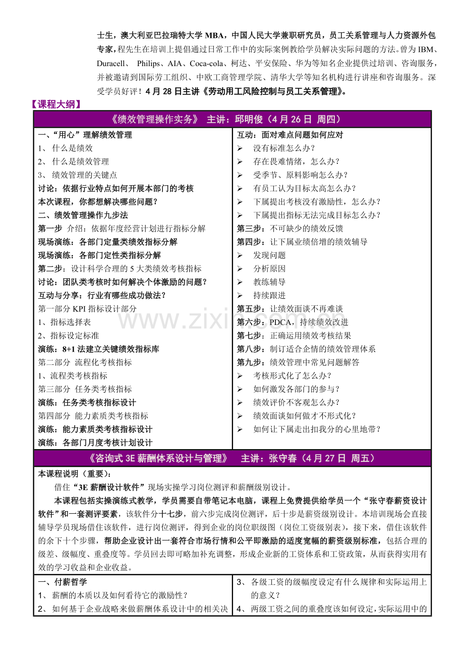 4月26-28日《全面绩效管理、3E薪酬体系设计与劳动用工风险控制实战特训班》.doc_第2页