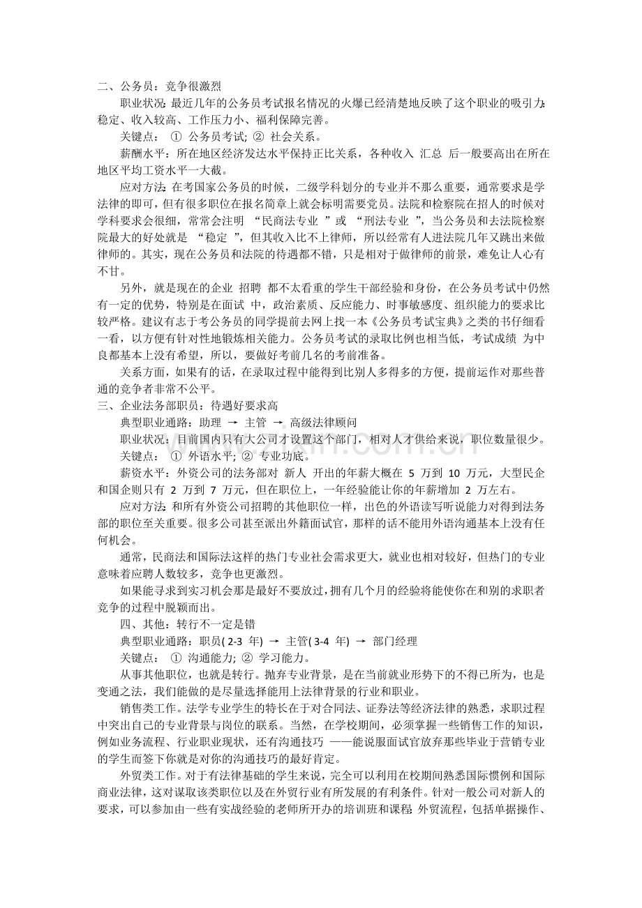 外经贸法学专业就业薪资水平分析.doc_第2页