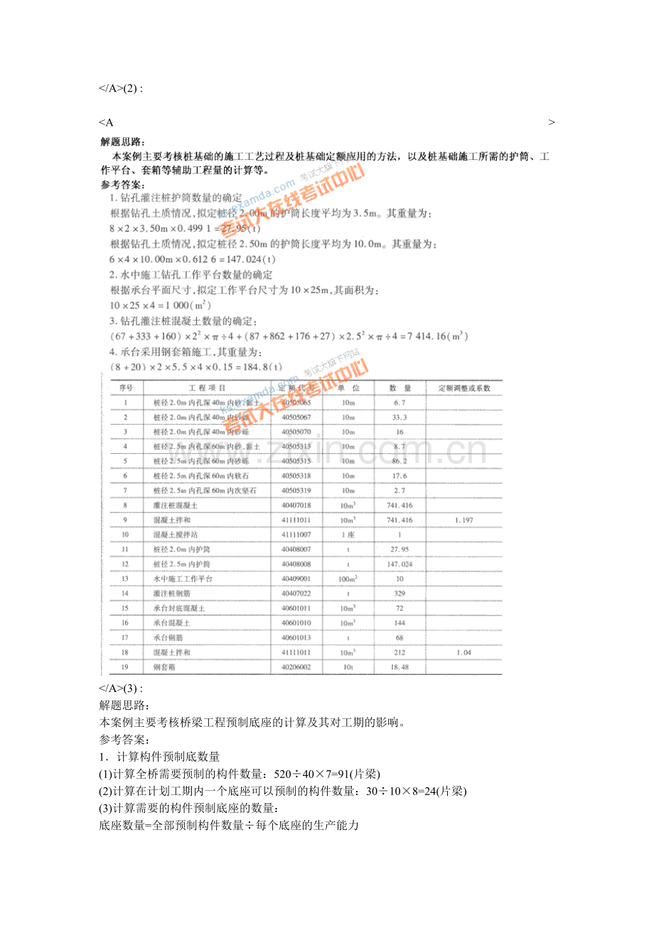 2010年公路工程造价人员资格考试案例分析试题(11)-中大网校.doc_第3页