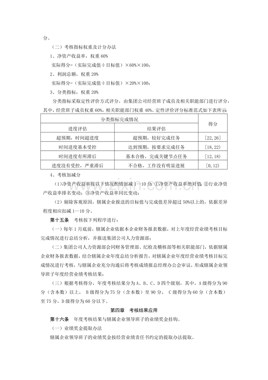 金融控股集团有限公司辖属企业领导班子业绩考核指导意见模版.docx_第3页