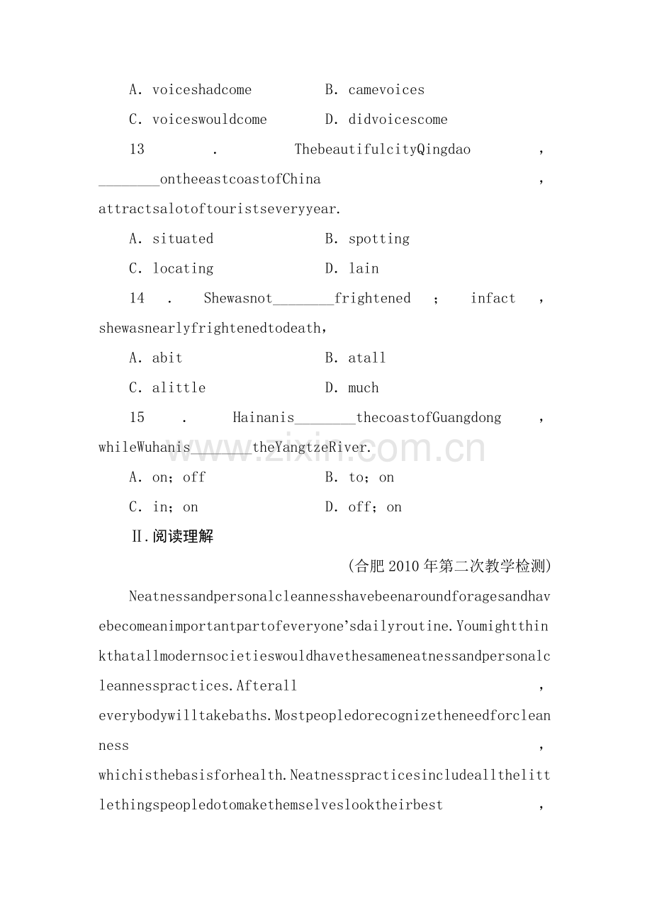 高三英语总复习考点模块专项检测题1.doc_第3页