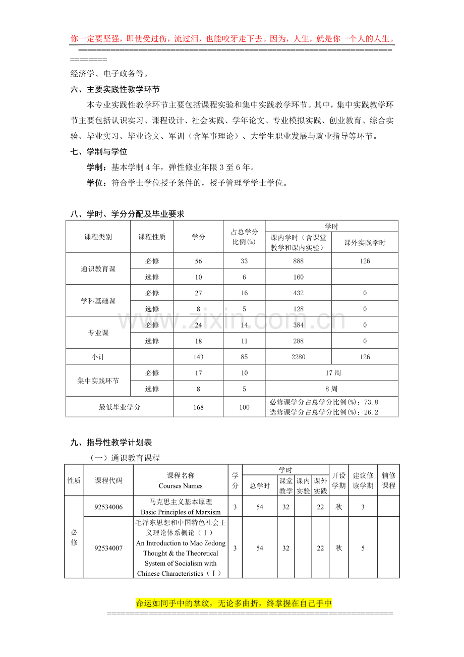 2013级公共事业管理专业本科人才培养方案(1).doc_第2页