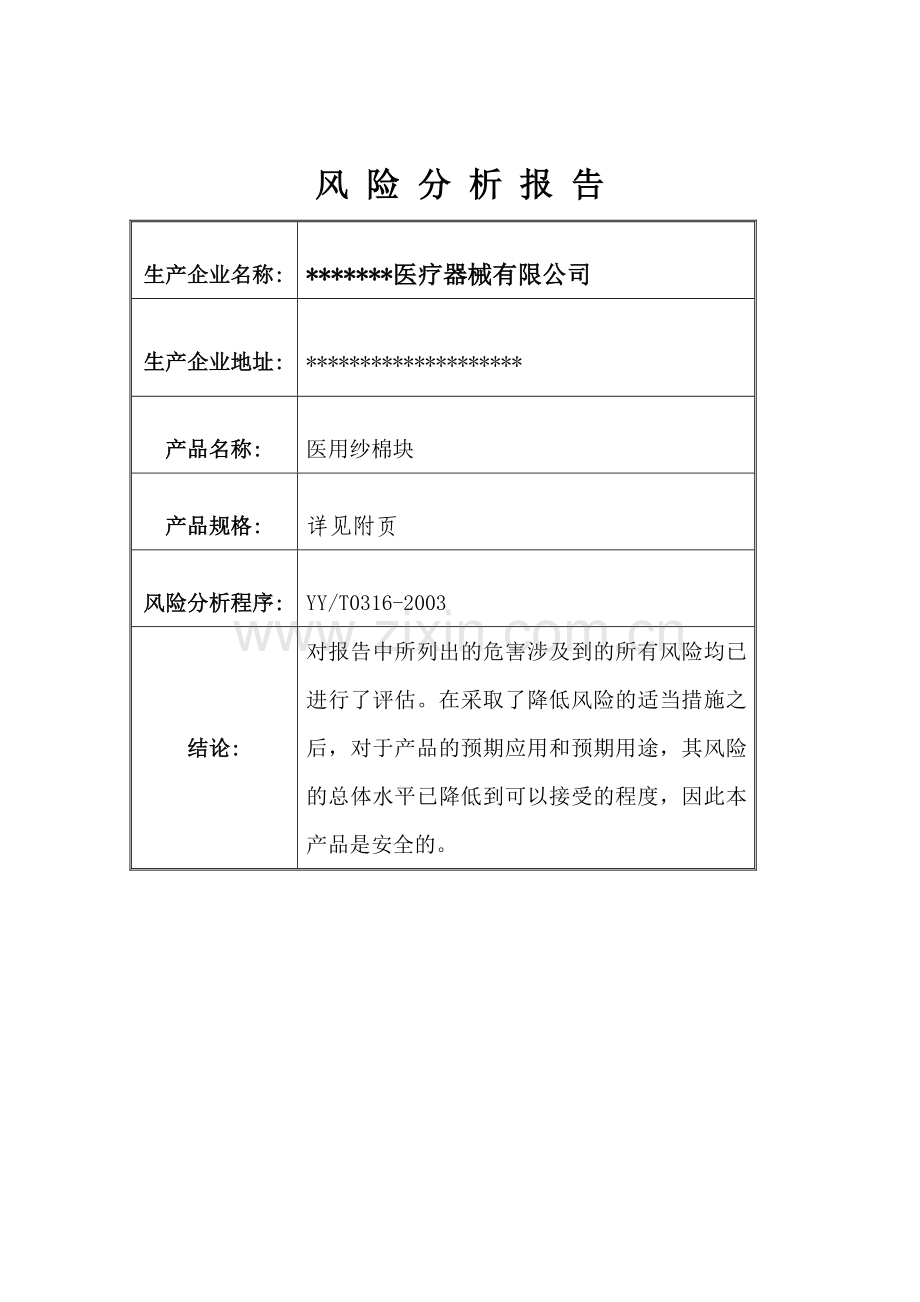 医疗器械风险分析报告.doc_第2页