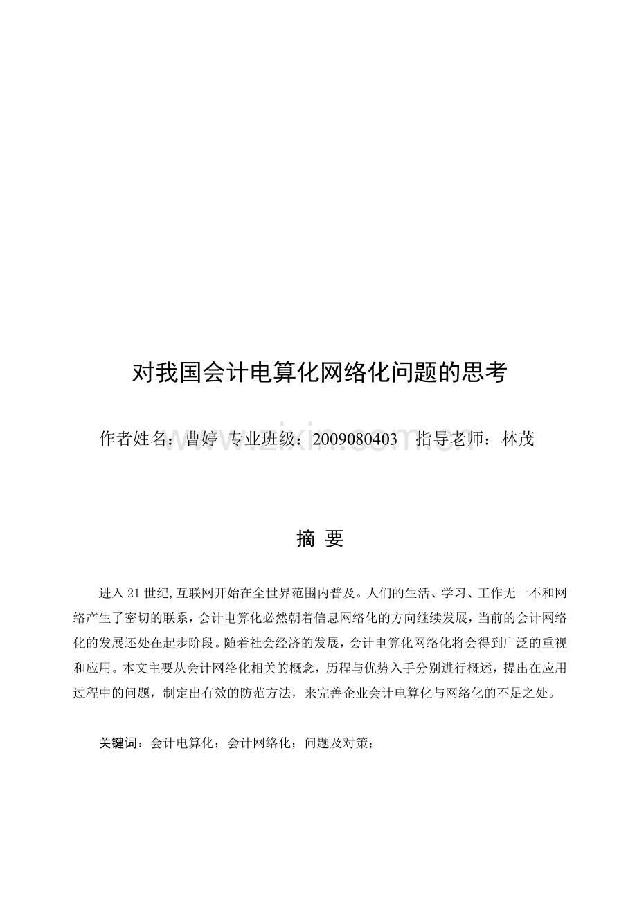 对我国会计电算化网络化问题的思考6.doc_第1页