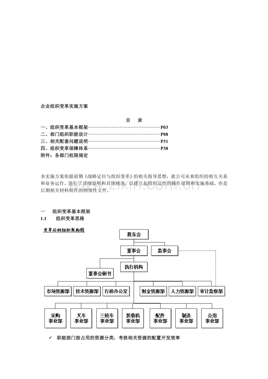 企业组织变革实施方案.doc_第1页