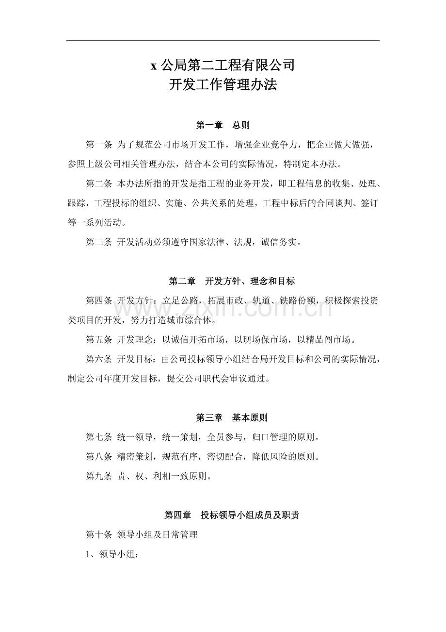 工程公司开发管理办法doc.doc_第1页