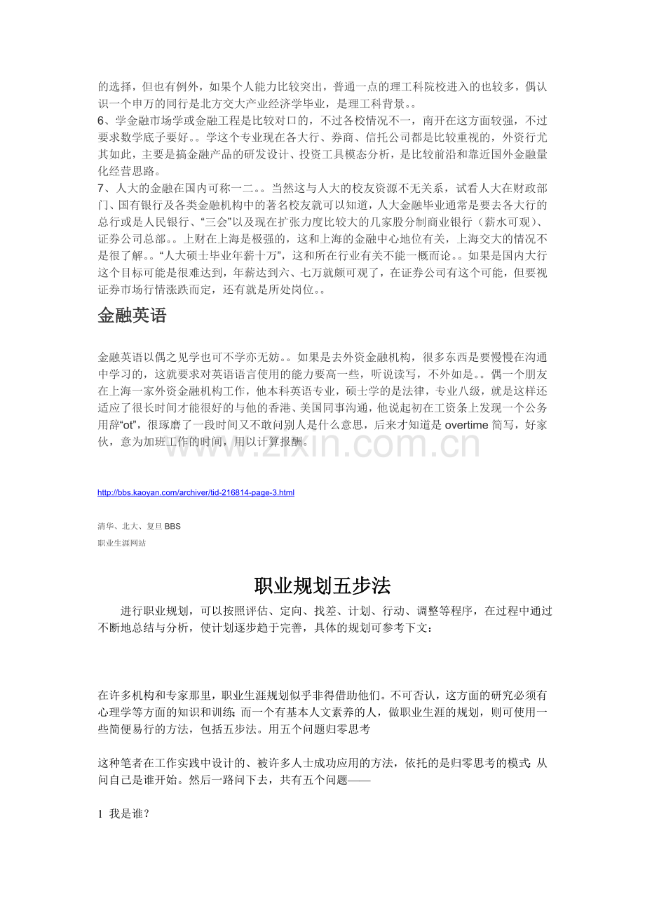 金融学专业毕业生就业去向分析.doc_第3页