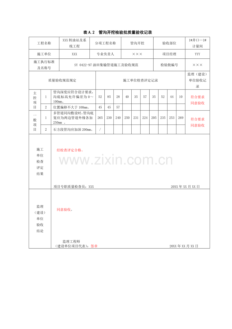 SY4204-2007油气田集输管道工程质量验收表格.doc_第3页