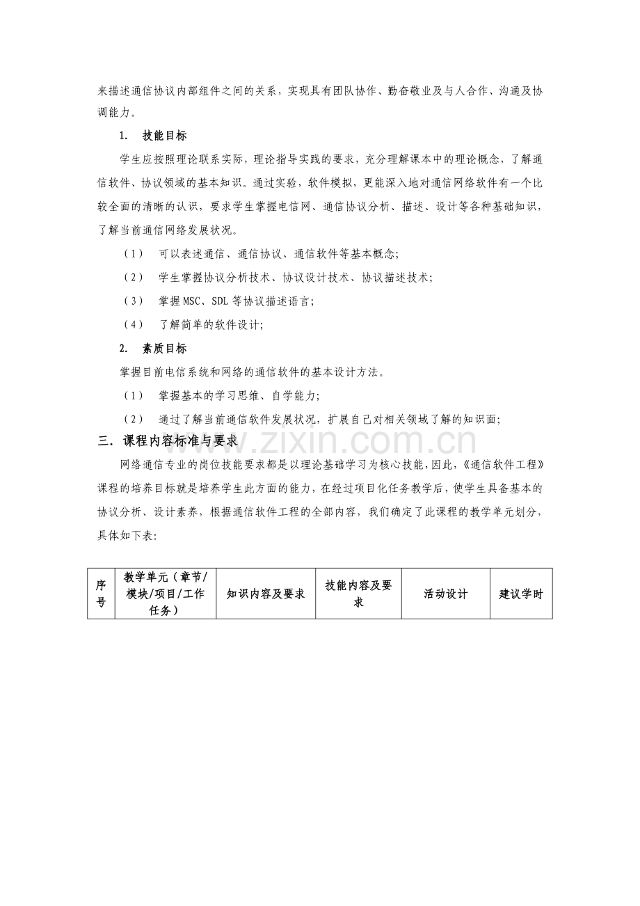 《通信软件工程》课程标准-01.doc_第2页