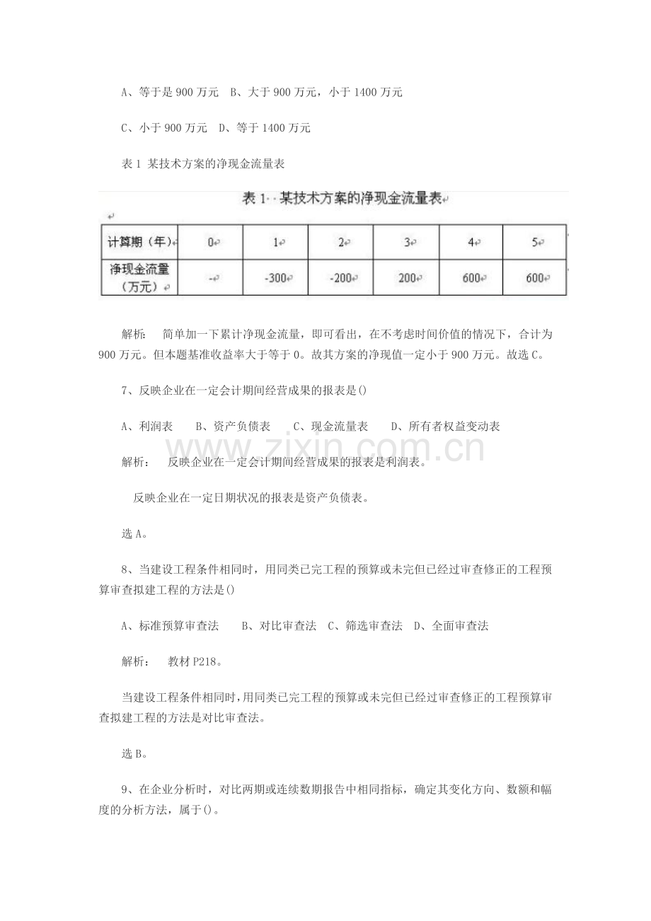 2011年一级建造师工程经济试题及答案解析.doc_第3页