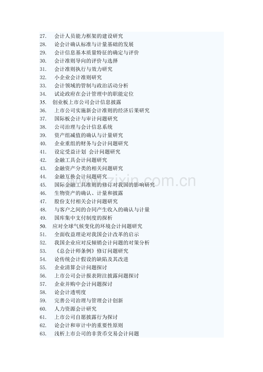 山东经济学院会计学院2012届本科毕业生论文选题.doc_第2页