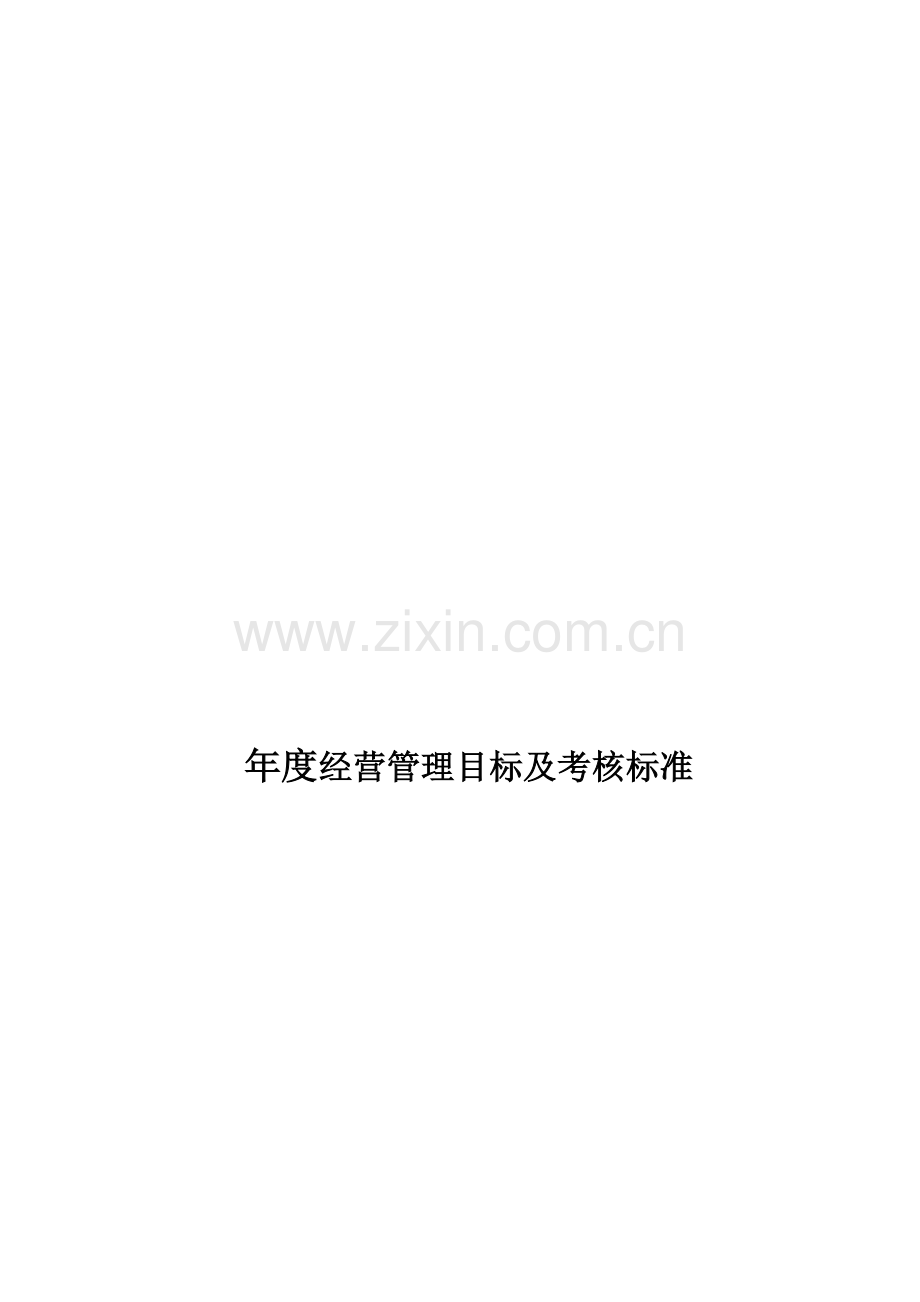 年度经营管理目标及考核标准.doc_第1页