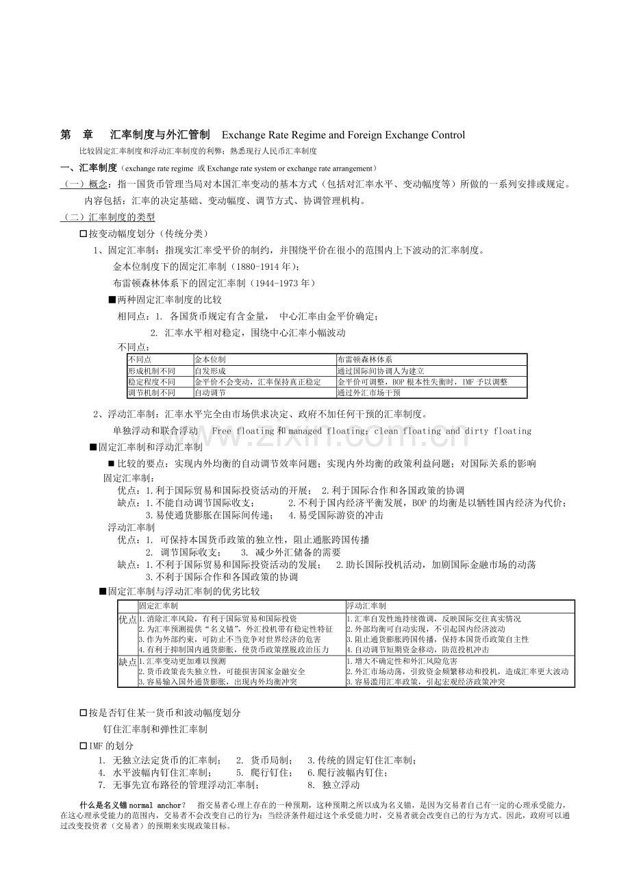 汇率制度与外汇管制.doc_第1页