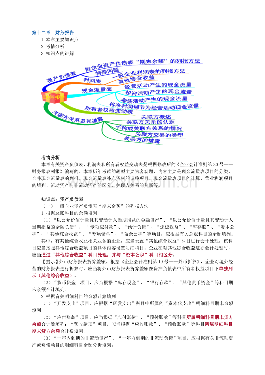 面的CPA考试《会计》复习笔记12.doc_第1页